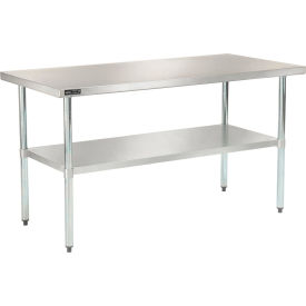 430 Stainless Steel Table, 60 x 30", Undershelf