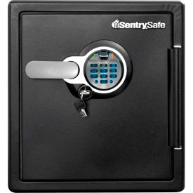 Fingerprint Fire/Water Safe Biometric Lock, 16-3/10"W x 19-3/10"D x 17-4/5"H - Black
