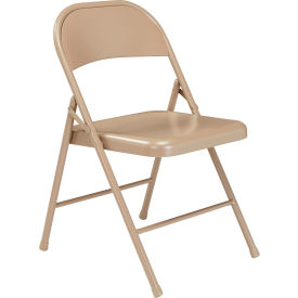 Folding Chair, Steel, Beige