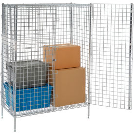 1 Shelf, Poly-Z-Brite® Security Wire Shelving Unit, 60"W x 24"D x 68"H