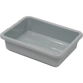 Utility Tote Box without Lid, 21-1/2"L x 17-3/4"W x 7"H, Gray, Polyethylene