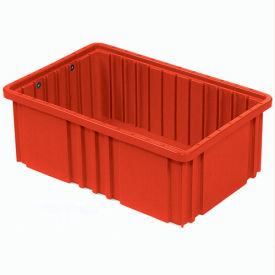 Plastic Dividable Grid Container, 10-7/8"L x 8-1/4"W x 3-1/2"H, Red