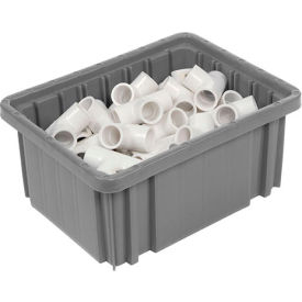 Plastic Dividable Grid Container, 10-7/8"L x 8-1/4"W x 5"H, Gray