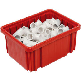 Plastic Dividable Grid Container, 10-7/8"L x 8-1/4"W x 5"H, Red