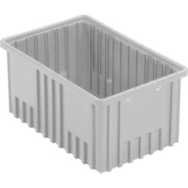 Plastic Dividable Grid Container, 16-1/2"L x 10-7/8"W x 8"H, Gray
