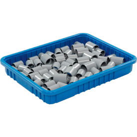 Plastic Dividable Grid Container, 22-1/2"L x 17-1/2"W x 3"H, Blue