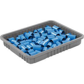 Plastic Dividable Grid Container, 22-1/2"L x 17-1/2"W x 3"H, Gray