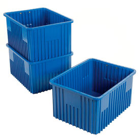 Plastic Dividable Grid Container, 22-1/2"L x 17-1/2"W x 12"H, Blue