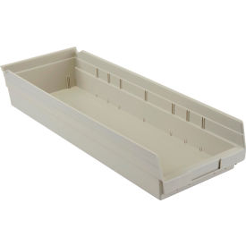 Plastic Nesting Storage Shelf Bin 8-3/8"W x 23-5/8"L x 4"H Beige