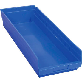 Plastic Nesting Storage Shelf Bin 8-3/8"W x 23-5/8"L x 4"H Blue