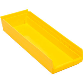 Plastic Nesting Storage Shelf Bin 8-3/8"W x 23-5/8"L x 4"H Yellow