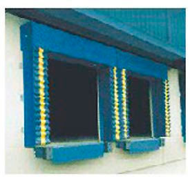 Blue Dock Door Seal Model 130 Heavy Duty 40 Ounce 8'W x 10'H with HD Wear Pleats