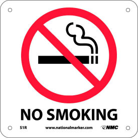 No Smoking Graphic Facility Sign - Plastic 7x7
