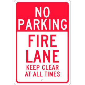 Aluminum Sign - Fire Lane Keep Clear - .063" Thick