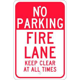 Aluminum Sign - Fire Lane Keep Clear - 0.080 Inch Thick
