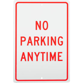 Aluminum Sign - No Parking Anytime - .063" Thick