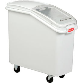2.8 Cu. Ft Plastic Bin Truck with Clear Lid & Scoop
