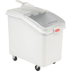 4.1 Cu. Ft Plastic Bin Truck with Clear Lid & Scoop