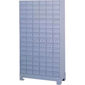 Steel Drawer Cabinet With 96 Drawers 34-1/8"W x 12-1/4"D x 62-1/2"H