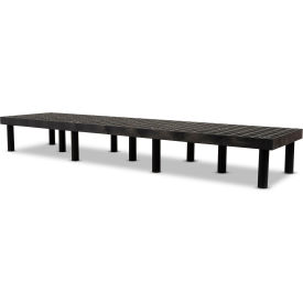 Dunnage Rack, Grid Top, 96"W x 24"D x 12"H, Black