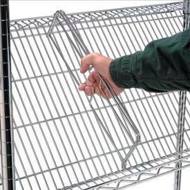 Chrome Slant Shelf Divider, 24"W x 4"H