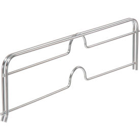 Chrome Slant Shelf Divider, 18"W x 4"H