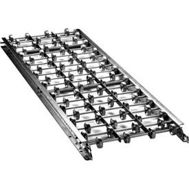 18"W Gravity Skate Wheel Conveyor, 5'L, Galvanized Steel, 16 Wheels per Foot
