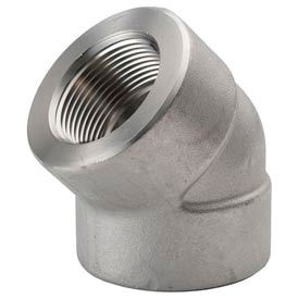 Ss 304/304l Forged Pipe Fitting 2" 45 Degree Elbow Npt Female