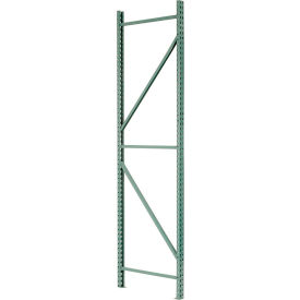 Pallet Rack Tear Drop, Welded, Upright Frame 48"D x 144"H, Green