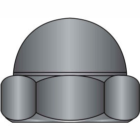 3/8-16 Two Piece Low Crown Cap Nut Black Zinc, Pkg of 1000