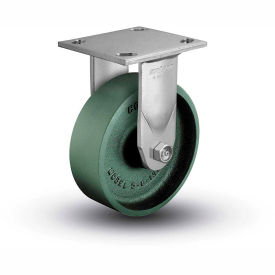 4 Series Rigid Plate Caster - Cast Iron 4" Dia. 1000 Lb. Cap.