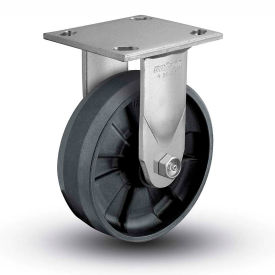 4 Series Rigid Plate Caster 4.04108.539 - Solid Nylon 4" Dia. 800 Lb. Cap.