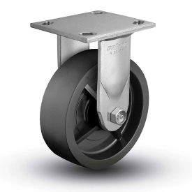 4 Series Rigid Plate Caster - Solid Polyolefin 4" Dia. 500 Lb. Cap.