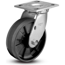 4 Series Swivel Plate Caster - Solid Nylon 4" Dia. 800 Lb. Cap.