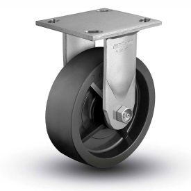 4 Series Rigid Plate Caster - Solid Polyolefin 5" Dia. 650 Lb. Cap.