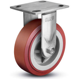 4 Series Rigid Plate Caster - Polyurethane on Polyolefin 8" Dia. 1000 Lb