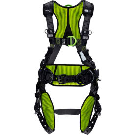 H700 Construction Comfort Harness, Tongue Buckle, Back, Front & Side D-Ring, L/XL