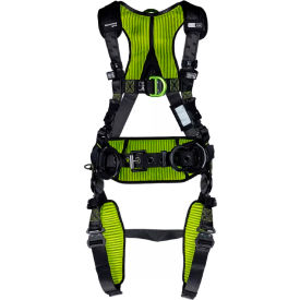 Construction Comfort Harness, Quick Connect Buckle, Back, Front & Side D-Ring, L/XL