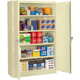 Jumbo Storage Cabinet, 48"W x 24"D x 78"H, Putty, Unassembled