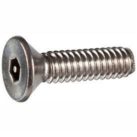 8-32 x 3/8" Security Machine Screw - Flat Hex Socket Head - 302HQ/18-8 Stainless Steel - 100 Pk
