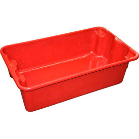 Molded Fiberglass Nest & Stack Tote, 17-7/8"L x 10-5/8"W x 5"H, Red