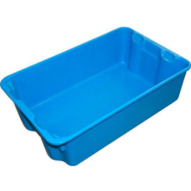 Molded Fiberglass Nest & Stack Tote, 19-3/4"L x 12-1/2"W x 6"H, Blue