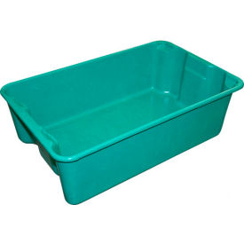 Molded Fiberglass Nest & Stack Tote, 19-3/4"L x 12-1/2"W x 6"H, Green