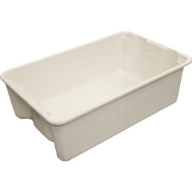 Molded Fiberglass Nest & Stack Tote, 19-3/4"L x 12-1/2"W x 6"H, White
