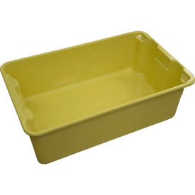 Molded Fiberglass Nest & Stack Tote, 19-3/4"L x 12-1/2"W x 6"H, Yellow