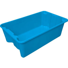 Molded Fiberglass Nest & Stack Tote, 24-1/4"L x 14-3/4"W x 8"H, Blue