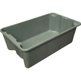 Molded Fiberglass Toteline Nest & Stack Tote, 24-1/4"L x 14-3/4"W x 8"H, Gray