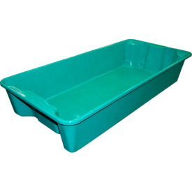 Molded Fiberglass Nest & Stack Tote with Wire, 42-1/2"L x 20"W x 7-1/2"H, Green, Pack of 5