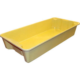 Molded Fiberglass Nest & Stack Tote with Wire, 42-1/2"L x 20"W x 7-1/2"H, Yellow, Pack of 5