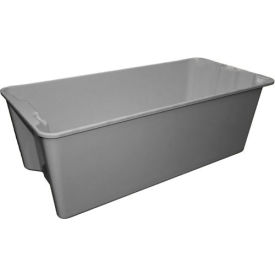 Molded Fiberglass Nest & Stack Tote with Wire, 42-1/2"L x 20"W x 14-1/4"H, Gray